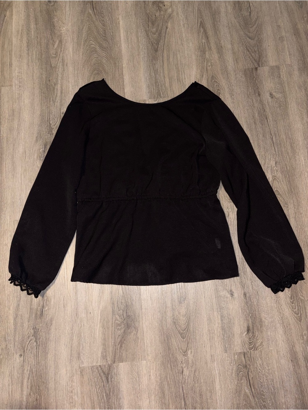 SHEIN | Black Lace Back Blouse